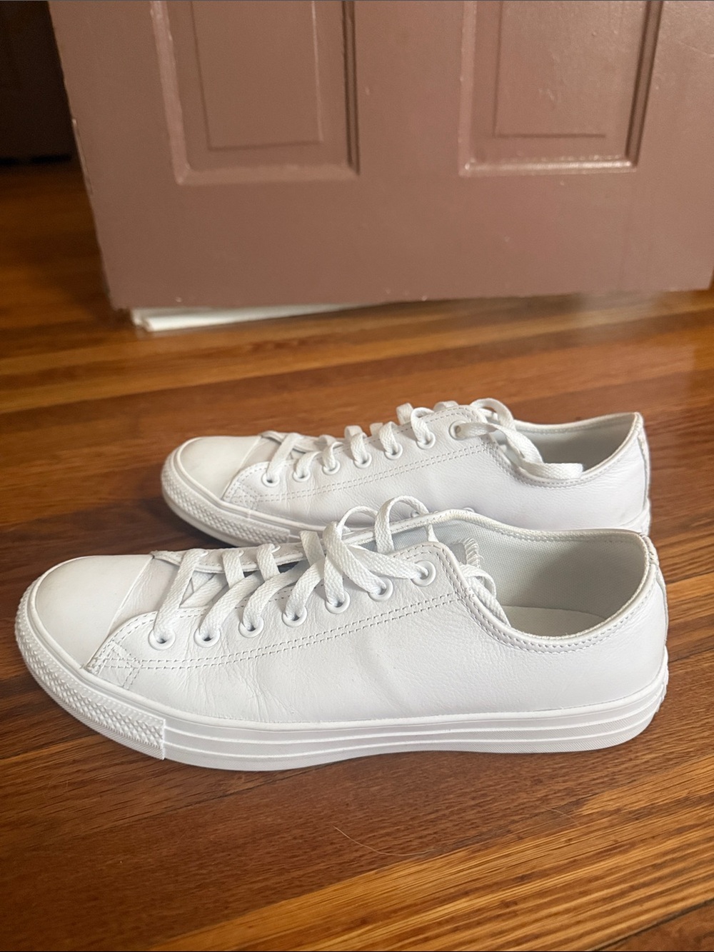 Converse White Low-Top Leather Sneakers
